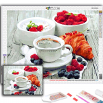 5D DIY Teemanttikandid Puuviljad ja Makaronid Teemantmaaling Mosaiik Kodukaunistus Full Round 20X30CM