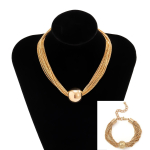 1 komplekt Gothic Twist paksu ketiga kaelakee naiste vintage suure palliga ripats kaelakee + k&auml;ev&otilde;ru kuld