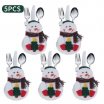 10 tk j&otilde;uluh&otilde;bedahoidjate komplekt armsad noad ja kahvlid kotid k&ouml;&ouml;gilauan&otilde;ude taskud j&otilde;uludeks Kodu restorani lauakaunistus 5PCS-Christmas Tree
