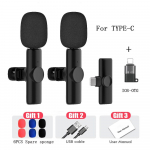 Mobiiltelefoni juhtmevaba rev&auml;&auml;ri mikrofon Lavalier mobiiltelefoni mikrofon heli salvestamiseks V&auml;ike mikrofon Iphone juhtmevaba rev&auml;&auml;ri jaoks