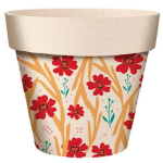 Les Tr&eacute;sors De Lily [A2040] &ndash; beežpunane 'Flowers' bambusest istutusmasin &ndash; 25. 5x24 cm punane