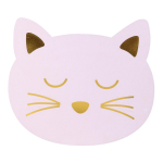 Les Tr&eacute;sors De Lily [R2514] - Set de table 'Les Chats' rose dor&eacute; - 38x33 cm Heleroosa