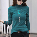 Naiste kevadine pullover Korea puuvillane pikkade varrukatega Slim Fit naiste s&auml;rk S&uuml;gisene Za Naise kontori poolkilpkaelusega topid M roosa