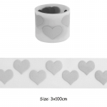 V&auml;ikesed s&uuml;damega triigitavad &uuml;lekanded r&otilde;ivaste jaoks H&otilde;bedane vin&uuml;&uuml;lkilest riided Kleebised Parches Ropa isetehtud T-s&auml;rk helkurteip plaaster 3x100cm