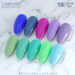 Limegirl 10tk/komplekt Geel-k&uuml;&uuml;nelakk Populaarsed v&auml;rvid Poolp&uuml;siv Leotus UV LED K&uuml;&uuml;nekunstnik Geelid K&uuml;&uuml;nelakk