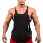 Muscleguysi meeste avara varrukateta T-s&auml;rk suvine puuvillane higi neelav kuues v&auml;rvitoonis j&otilde;usaalivestid M must