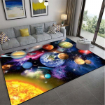 Space Planet vaip T&auml;histaeva vaip elutoas Vaip Illusioon vaip Kodusisustus Magamistoa matt Laste vaip Karvane ala vaip 120cm x 160cm