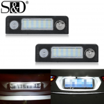 2tk Skoda Octavia 2 Facelift numbrim&auml;rgi valgusti numbrim&auml;rgi valgusti autoosade numbrim&auml;rgid LED lamp 6500K valge