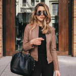 Naiste kevad-s&uuml;gis PU-jakk, t&otilde;mblukk, nahast mood, l&uuml;hikesed &otilde;hukesed massiivsed kardigan-&uuml;likonna topid XXL khaki