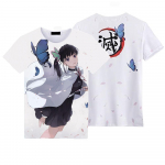 Suvemood Anime Deemonitapja Kochou Shinobu 3D T-s&auml;rk Laste vabaaja T-s&auml;rk Poiss T&uuml;druk Unisex Riided Suured T-s&auml;rk Topid 160(13T-14T)