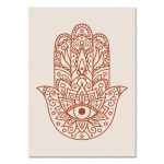Fatima abstraktne k&auml;si p&auml;ikesevalguse kuu faas Boho plakat l&otilde;uend maalimine seinakunsti printimine pilt elutoa sisekujundus 21x30cm No Frame