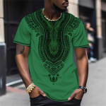 Aafrika riided meestele Dashiki T-s&auml;rk Traditsiooniline riietus L&uuml;hikeste varrukatega vabaaja Retro t&auml;navar&otilde;ivad Vintage etniline stiil 6XL
