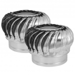 Roostevabast terasest p&ouml;&ouml;rlev korstna kaane kork Spinner allat&otilde;mbe t&otilde;kestav 300/400 mm torustik katuse ventilatsiooniventilaator ilma toiteta Vaikne 300mm