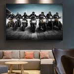 Moestiilis veduriplakatid ja v&auml;ljatr&uuml;kid l&otilde;uendile Mootorrattale Moodne seinakunst Dekoratiivsed pildid elutoa sisekujunduseks 21x30 No Frame