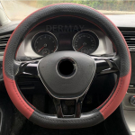 9 v&auml;rvi PU nahast auto roolikate Volkswagen VW Golf 7 MK7 R Gti Accesorios Para jaoks must