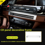 Suitable for BMW 10-16 5 Series F10 F11 interior modification central control CD panel decorative frame bright 1pcs