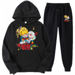 Rainbow Brite prinditud meeste naiste dressikomplektid vabaaja kapuuts ja p&uuml;ksid 2-osalised komplektid &uuml;lisuured dressipluusid, moe unisex r&otilde;ivad M