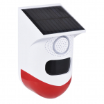 P&auml;ikese liikumisanduri alarm v&auml;litingimustes p&auml;ikesealalarm 120 dB valju sireeni LED-vilgutulede heli turvalisus valge