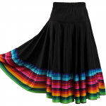 Swing seelik Flamenco ballisaali kost&uuml;&uuml;m tantsuriided uhke kleit pikk seelik tantsulava esinemiseks must