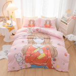 3D-prinditud koomiks Ilus t&uuml;druku voodipesukomplekt T&uuml;drukutuba Sulekott Padjap&uuml;&uuml;r 2/3 t&uuml;kki EU135 * 200 Super suur voodi Pehme lukuga kodutekstiil Baby 100x135cm