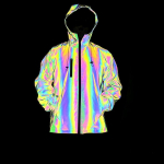 RINNA jope Hip Hop veekindel tuulejakk kapuutsiga helkurjakk meeste ja naiste Harajuku tuulejope kapuutsiga t&auml;navajope M must