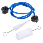 Korneti klapiharja komplekt Universaalne pragunemisvastane metallist trompetipuhastuskombinatsioon Trompeti painduv hari puhastusvardaga trompetipuhastuskombinaadiga valge