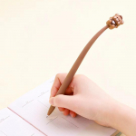 1 tk Coffee Bear Shake geelpliiats, 0,5 mm kuuliga, must v&auml;rviline tint kontoritarvete kirjutamiseks