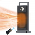 Ruumisoojendi 2000W PTC keraamiline 12H taimeri režiimid Kiire soojendus kaugjuhtimispuldiga kaasaskantav k&uuml;ttekeha ventilaator EU Plug must