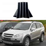 6 tk auto samba postid Chevrolet Captiva 2007-2018 l&auml;ikiva musta ukseakna trimmi kleebiste dekoratiivtarvikute jaoks