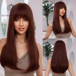 Blondid &uuml;kssarviku s&uuml;nteetilisest vasest punased parukad, pikad sirged tukkidega parukas valgetele naistele k&otilde;rge temperatuuriga kiust juustele igap&auml;evaseks kasutamiseks