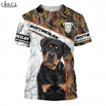 Rottweiler 3D meeste naiste tr&uuml;kitud T-s&auml;rk suur Harajuku riided mood uudsus naljakas kaubam&auml;rgi disainiga T-s&auml;rk tee XXL