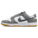 Nike Dunk Low Smoke Grey Gum Unisex tossud Valge Hele-Rauamaagi Kummiga Helepruun FV0389-100 38.5