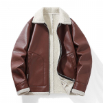 S&uuml;gis- ja talvine meeste pl&uuml;&uuml;sis nahktagi Noorte nahkjakk pl&uuml;&uuml;sis rev&auml;&auml;riga Korea versioon, &otilde;huke liibuv ja paksendatud vabaaja mantel L