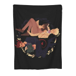 Infable Husbands Plush tekk Good Omens Aziraphale Crowley Demon Angel Naljakas tekk koju 150*125cm voodikate 75x100cm