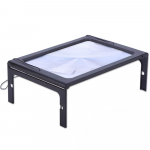 K&auml;ed-vabad suurendusklaas LED-valgusega kokkupandav 3X lehe luup lugemiseks, &otilde;mblemiseks, must