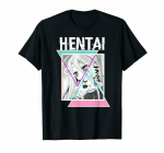Hentai Waifu nilbe seksikas Senpai Love Hentai Ahegao Otaku Vaporwave must unisex T-s&auml;rk S