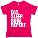 Eat Sleep Row Repeat Rowboat River Race Boyfriend Fit Unisex T-s&auml;rk S