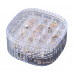 Mitmekihiline mini ehete korraldaja, l&auml;bipaistva kaanega reisiehtekarp, kaelakee s&otilde;rmus, kaasaskantav ehtekarp Dual Layer puhas