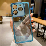 Candy Color Silicon telefoni&uuml;mbris Samsung xiaomi Redmi Poco Infinix OPPO pehmed telefoni&uuml;mbrised kaamera objektiiviga kaitsev Flim Protector meeste naiste kate Infinix Spark 20 sinine