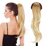 LISI HAIR s&uuml;nteetiline klamber hobusesaba pikendusega 22 tolli pikk sirge lokkis hobusesaba parukas naistele Blond Mix Platinum Blond parukas 55cm
