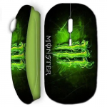 Souris sans fil logo monster energy vert