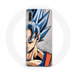 Coque pour Samsung Galaxy A50 Anime Dragon Ball Goku Cheveux bleu
