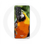&Uuml;mbris Samsung Galaxy A52 Macaws Parrot Orange Green jaoks