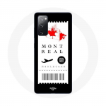 Coque pour Samsung Galaxy S20 FE Billet d'avion Montr&eacute;al Canada