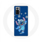 Coque pour Xiaomi Redmi Note 10 Pro Stitch neige No&euml;l bleu