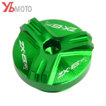 Front Rear Brake Fluid Reservoir Cover & Engine Oil Filler Cap For KAWASAKI ZX6R ZX-6R ZX636 (please buy according to size) a engine screw green green