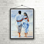 DIY teemantmaalimise paar, mis toetab &uuml;ksteist ristpistes komplekt Mosaiikkunst Teemantmaal T&auml;isringi/ruudukujuline teemant-kodukaunistus Round 20x30cm