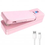 Kaasaskantav USB kuumtihendaja Taaslaetav toidu-suupistekoti vaakumkinnitus roosa