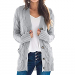 Pikkade varrukatega trossdžemprid kootud kampsun Naiste n&ouml;&ouml;bid Kampsun kampsun riided lahtised kardiganid jakk Talvetopsid kampsun 22840 XL hall v&auml;rv