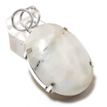 Natural Rainbow Moonstone Gemstone 925 Sterling Silver Pendant 2.01 d2e50